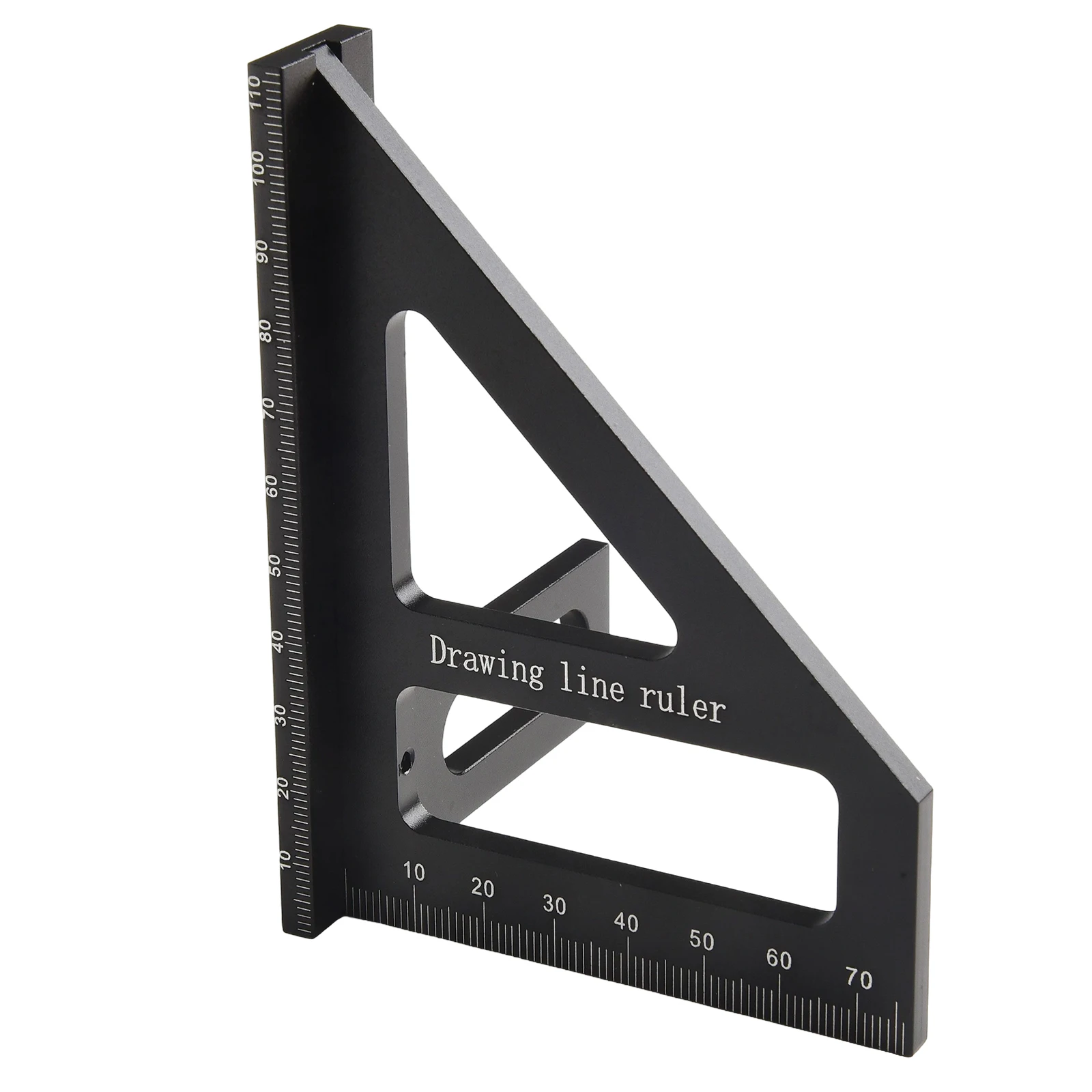 1pcs Carpenter Square Woodworking Square Protractor Aluminum Miter Triangle Ruler Multi Angle 45/90 Degree Measuring Ruler