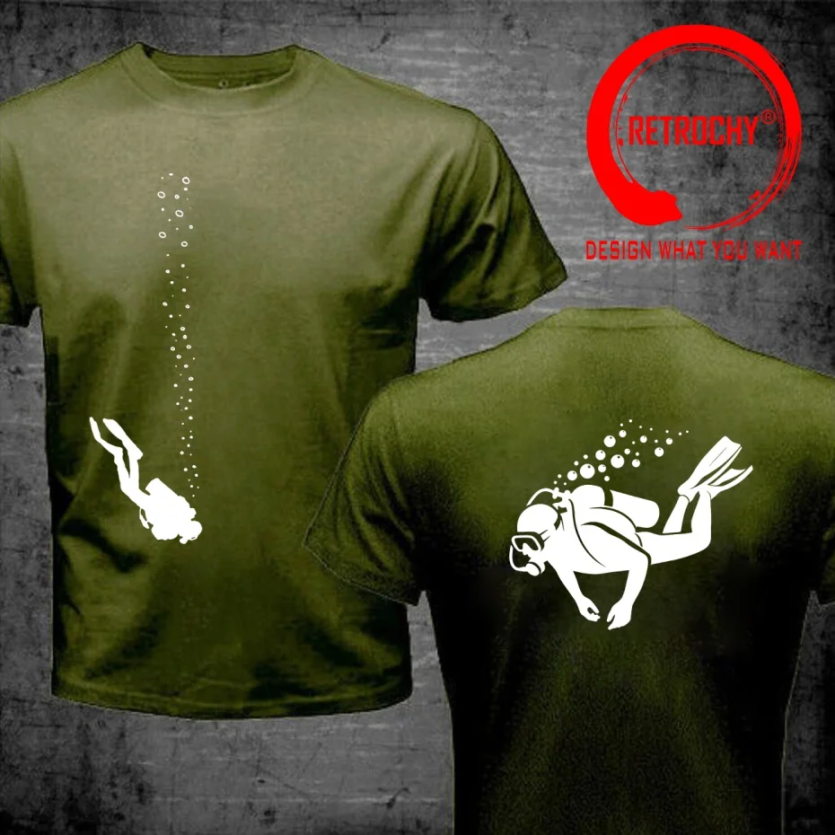 Funny Design Scuba Diving Diver Dive Design  Shirt Men Fashion Trendy Casual Clothing Stylish Tops Tee Shirt Leisure Tshirt Men