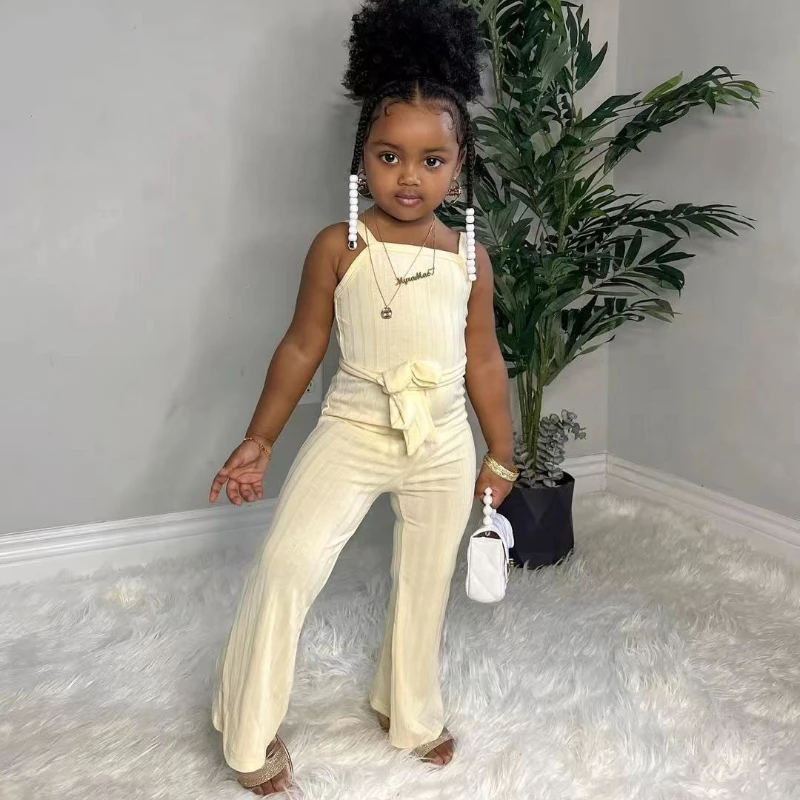 

2025 Summer Baby Girls Sleeveless Jumpsuit Toddlers Kids Girls Clothes Perfect for Outdoor Children Clothing For 2 3 4 5 6 7 8 Y