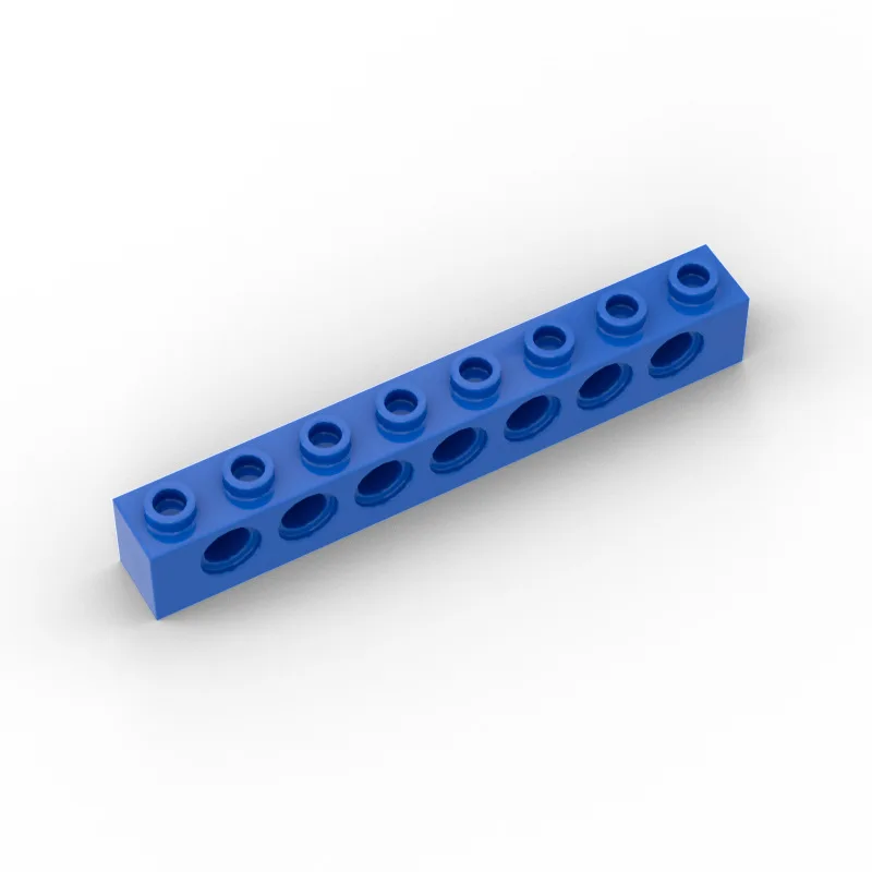 50PCS 3702 Technical Brick 1x8 with Holes Bricks Collections Bulk Modular GBC Toys For Technical MOC Buildings Blocks