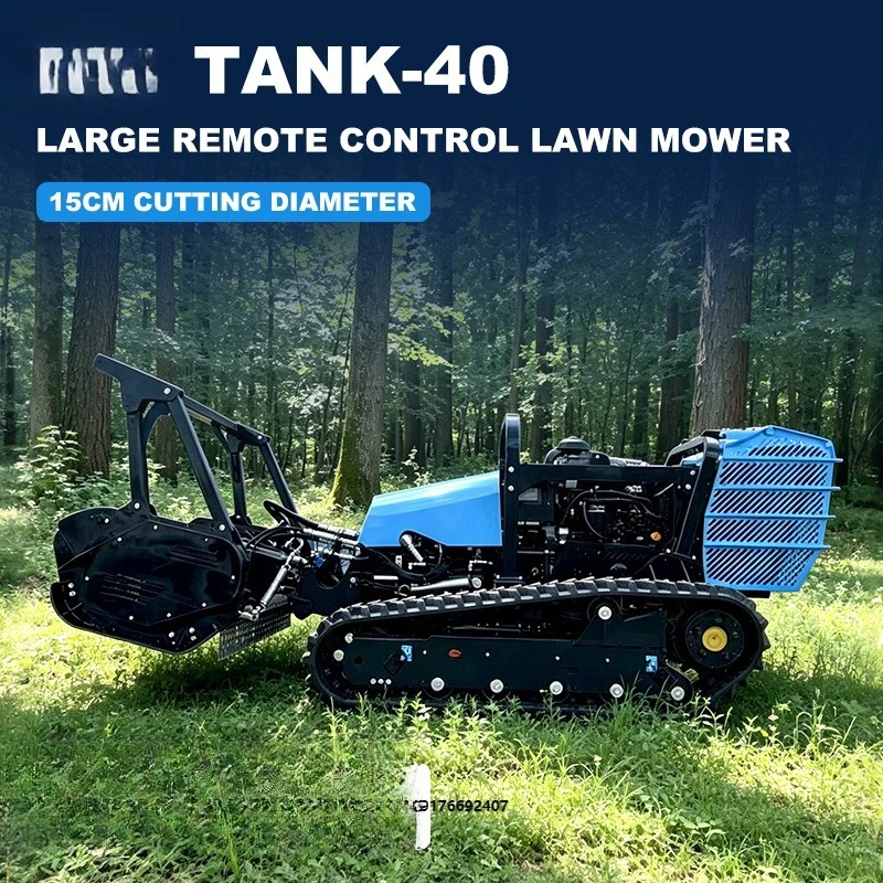 Forest Mulcher Engine Robot Lawn Mower High-Torque Motor Carbide Cutting Teeth Remote Control Hydrostatic Precision