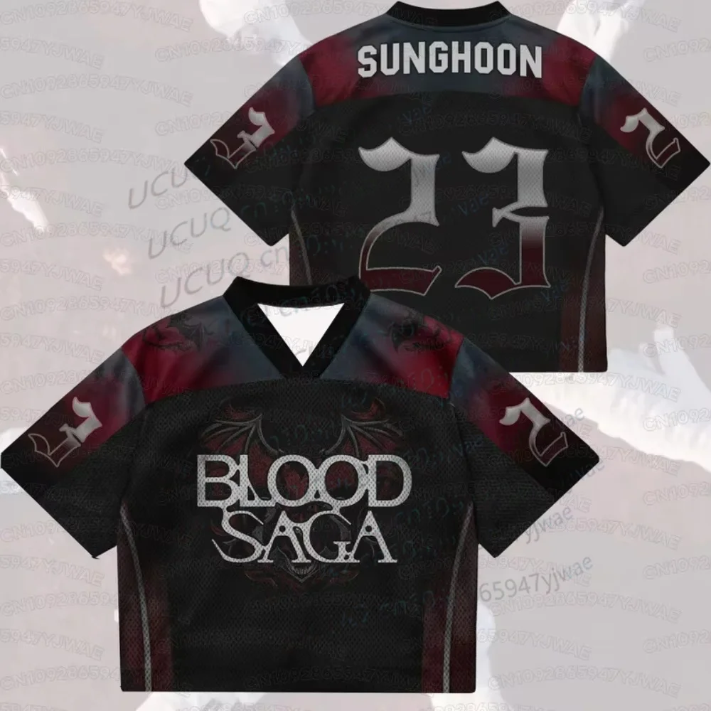 Summer Men's Women's Print Graphic Short Sleeve Casual Enhypen Blood Saga World Tour T-Shirt Fans Gifts - view 5