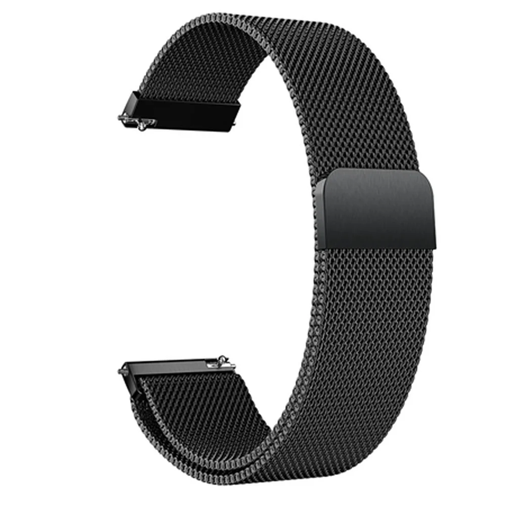 Huami Amazfit GTR 용 22mm 밀라노 시계 밴드 Xiaomi Amazfit Stratos +/2/2S/3 금속 손목 스트랩 용 47mm 페이스 마그네틱 팔찌