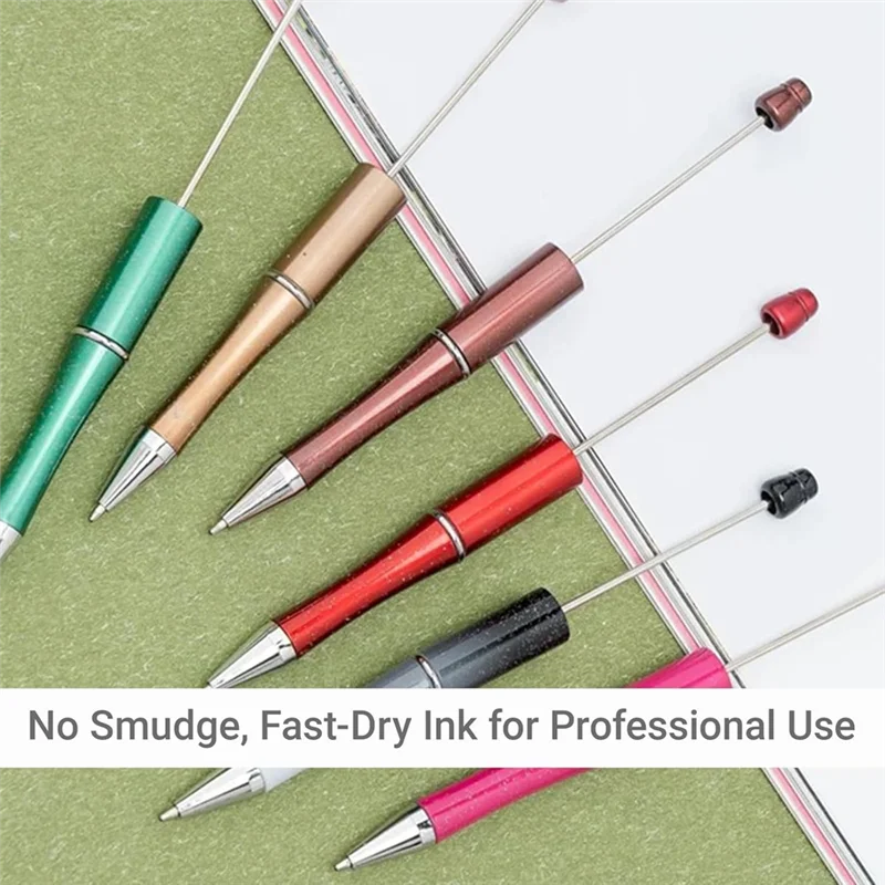 Ручки ручной работы из бисера, 16 цветов, набор «сделай сам», для школы, офиса, плавного письма, сменные чернильные стержни