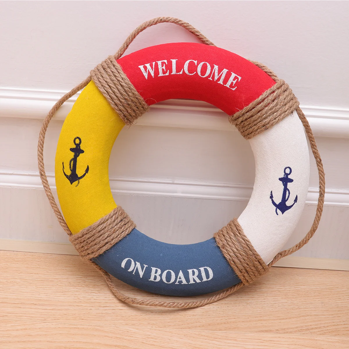 

1Pcs 30cm Lifebuoy Decoration Red and Yellow Portable Home Decor for Festival Celebration Wall Hanging Sign