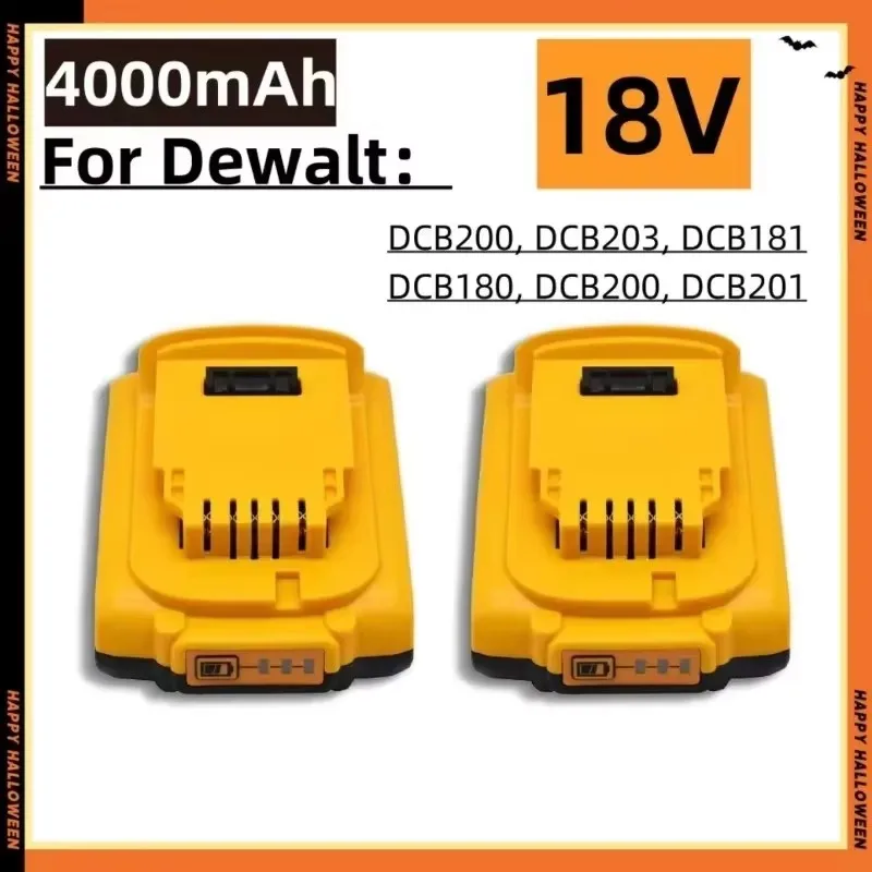 

Rechargeable Power Tool Battery for Dewalt, 20V, 4000 MAh, 4000mAh, DCB200, DCB203, DCB181, DCB180, DCB200, DCB201 DCB201-2, L50