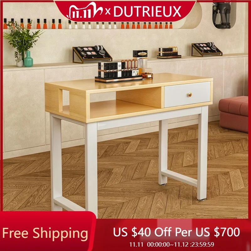 

Easy Clean Modern Nail Desk Mesa Workstation Drawer Makeup Hand Nail Desk Minimalist Organizer Art Nagel Tisch Salon Furniture