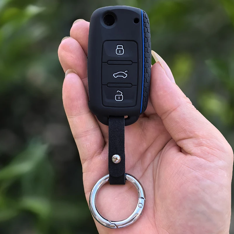 New Silicone Cover Case Protect Car Key Shell for Volkswagen Polo Passat B5 Golf 4 5 6 MK5 MK6 Eos Bora Beetle TSI Accessories view 6