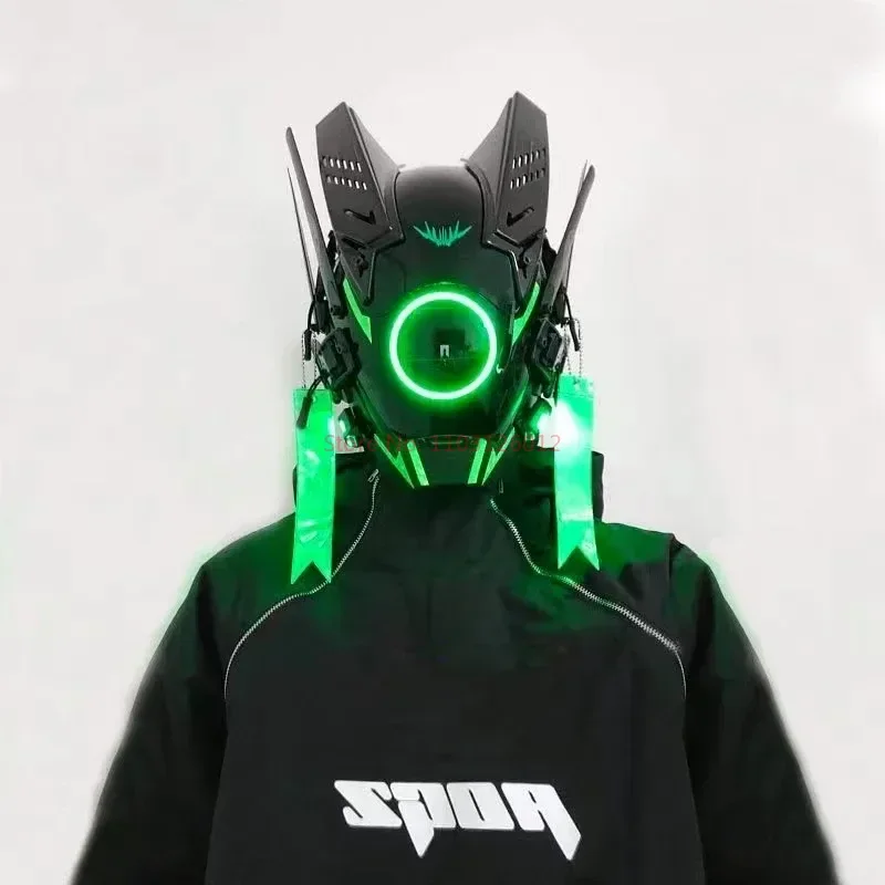 cyber motorcycle helmet retro PDLING Punk Gothic Mask for Men,Techwear mask, Halloween Cosplay Costume Accessory with LED Light, Futuristic Helmet : Clothing, Shoes & Jewelry the CYBER HELMET offers superior first and second DMD - TRIP - RETRO