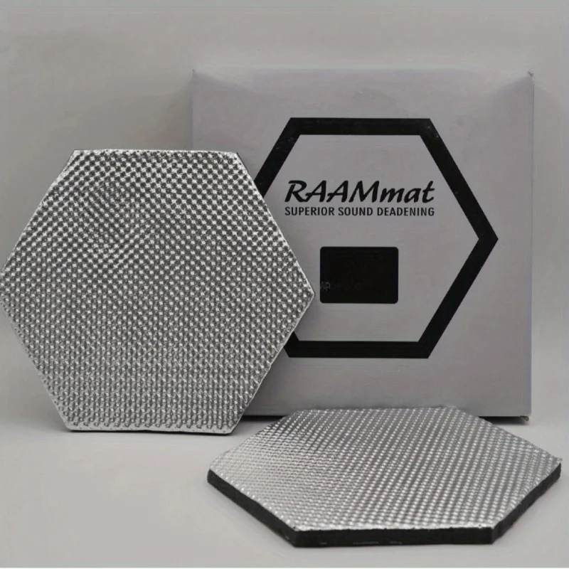 2pcs Universal Car Aluminum Sound Deadening Chips Shock Absorber Board for Speaker Back Acoustic Resonance Reduction