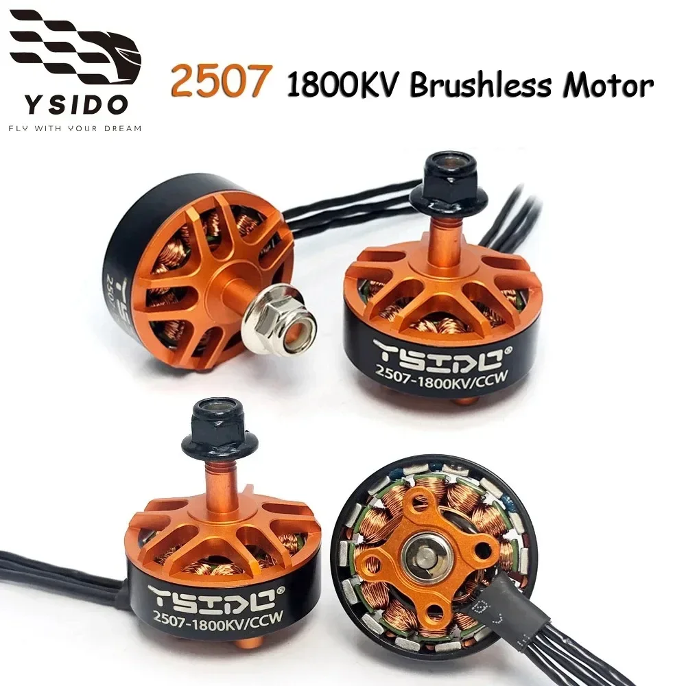 2507 1800KV Motor sin escobillas 3-6S 5mm eje para RC GEPRC 5 en 250 220 Drone Eachine Tyro129 Darwin129 FPV Racing Multirotor modelo