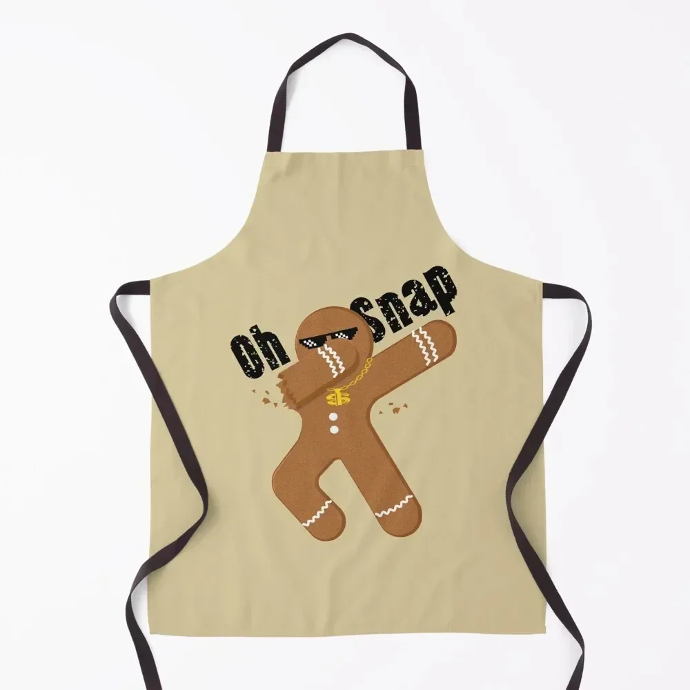 

Funny Gingerbread Oh Snap Apron manicurist Beauty Apron