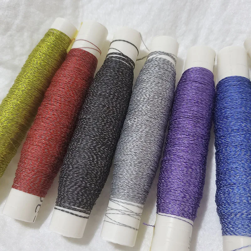 Reflective Embroidery Yarn Colorful Knitting Sewing Thread for DIY Clothes Bag Garment Reflection Material