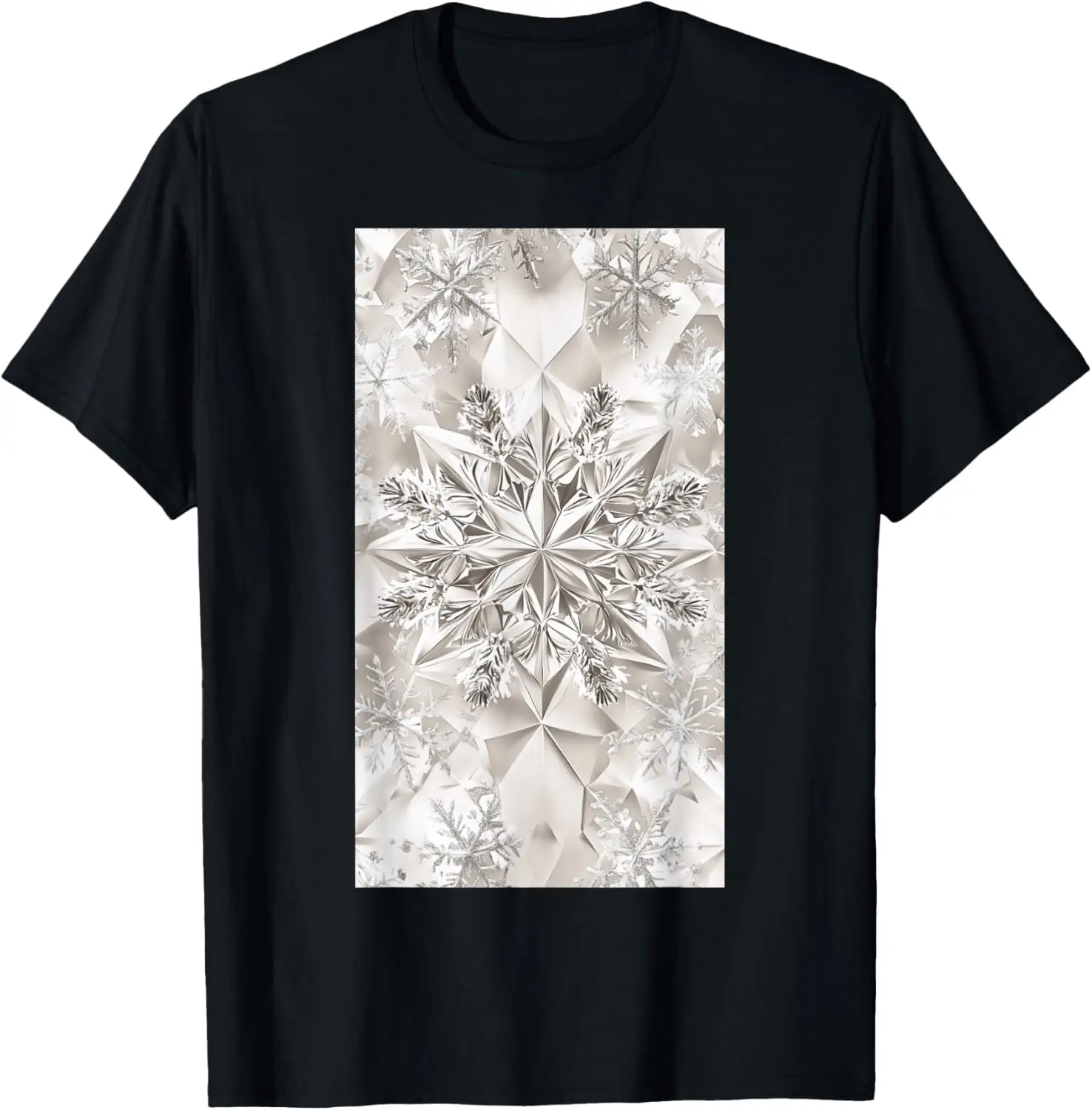 

Geometric Snowflake Patterns Shades Snowflakes T-Shirt