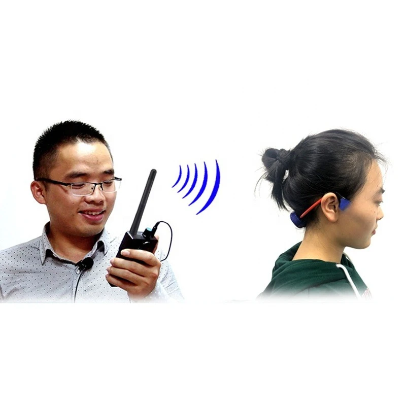 جهاز اتصال لاسلكي للتدريب على السباحة للمدربين وسماعة توصيل العظام تحت الماء للسباحين