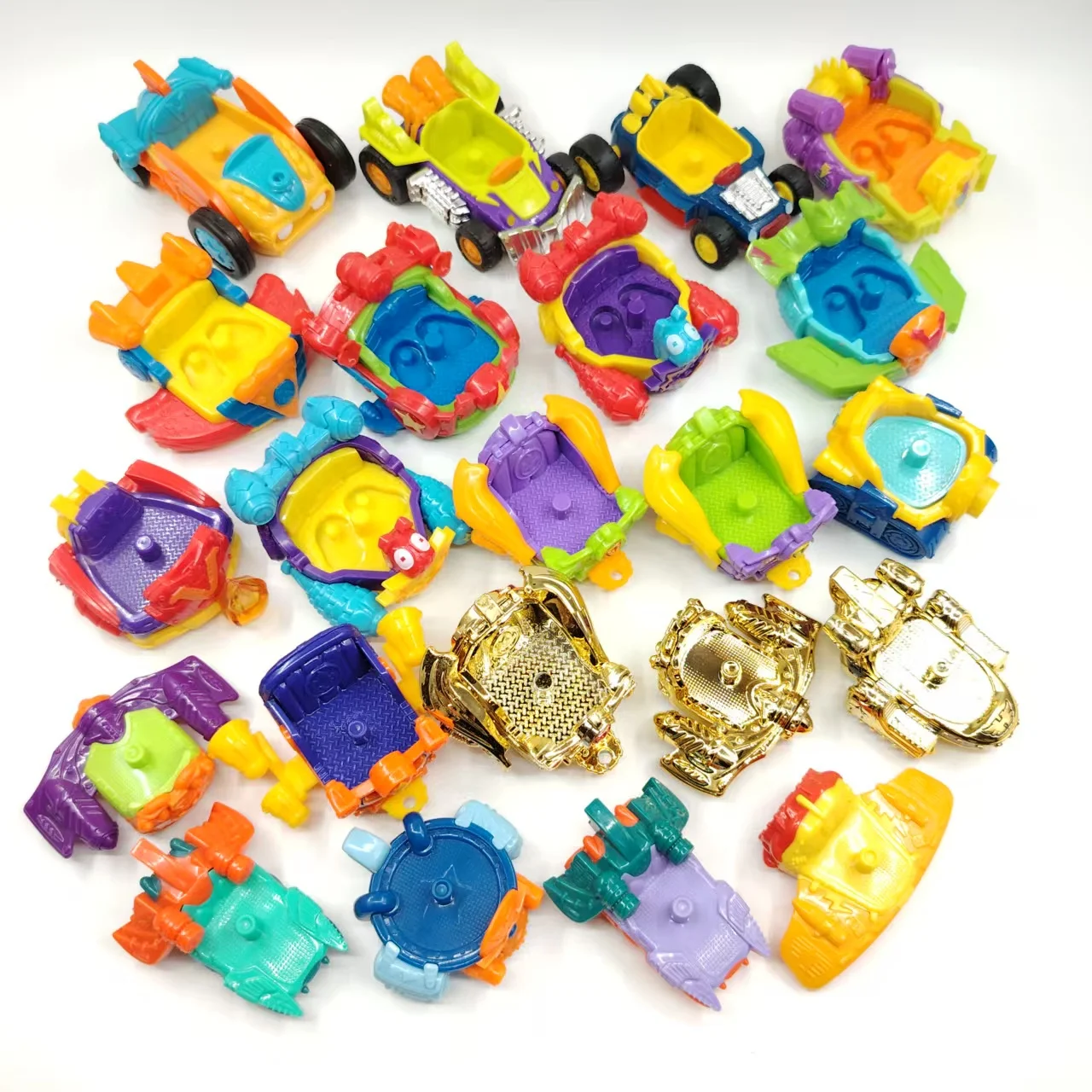 

1pcs Superzings Garbage Vehicles Truck Model Toy Compatible 3cm Anime Trush Action Figures Super Zings Zomlings Kids Boys Gifts