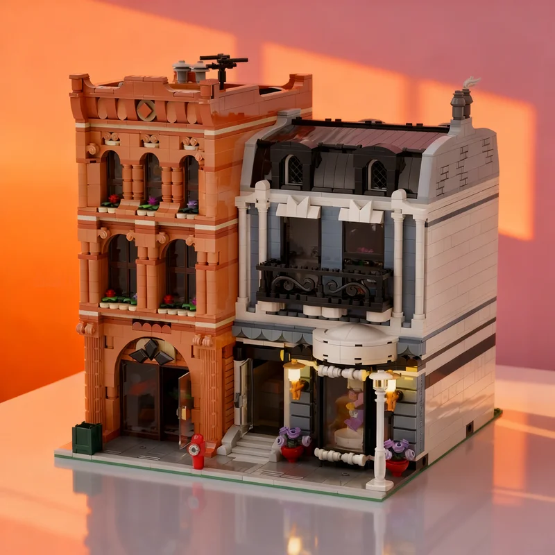 

3161 шт. MOC модульный уличный пейзаж покупки уличная модель строительные блоки строительная идея игрушки образование Рождественский подарок кирпич для детей