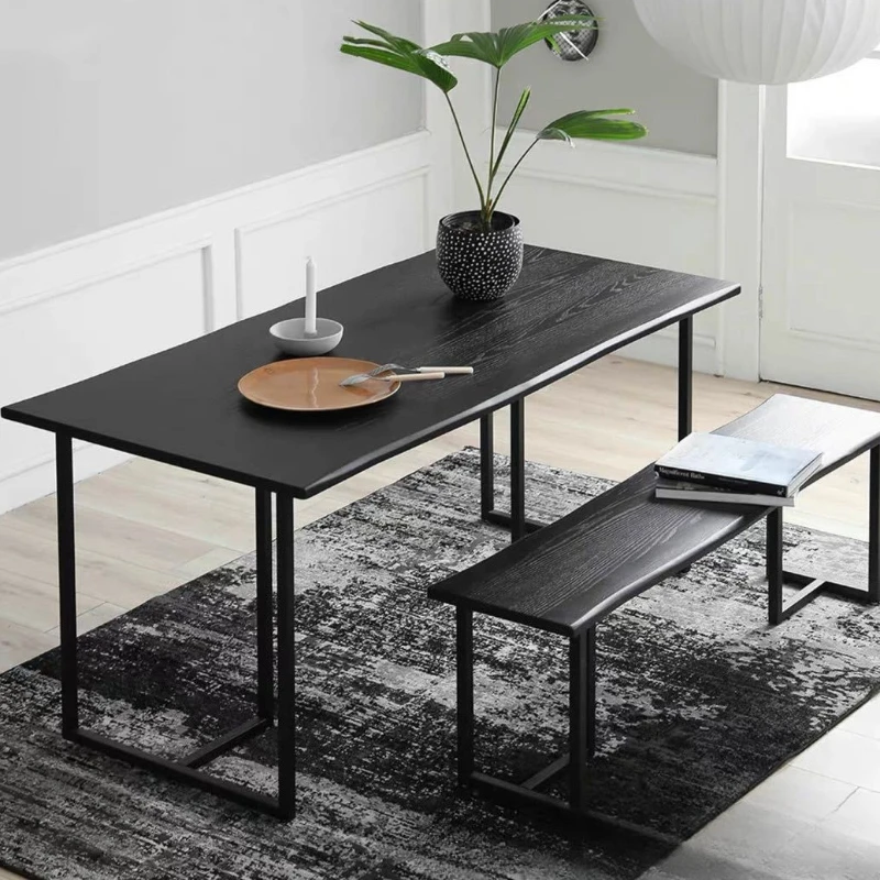 

Скандинавские обеденные столы для кофе и чая, минималистичные, для гостиной, черные, оригинальные, прямоугольные, мебель для дома, Esstisch HQ40CZ