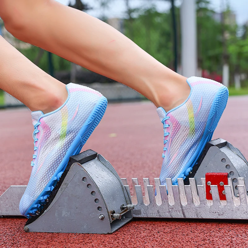 

2025 Unisex Lightweight Athletic Track Spikes Shoes for Teenagers - Running Shoes for Training And Competition
