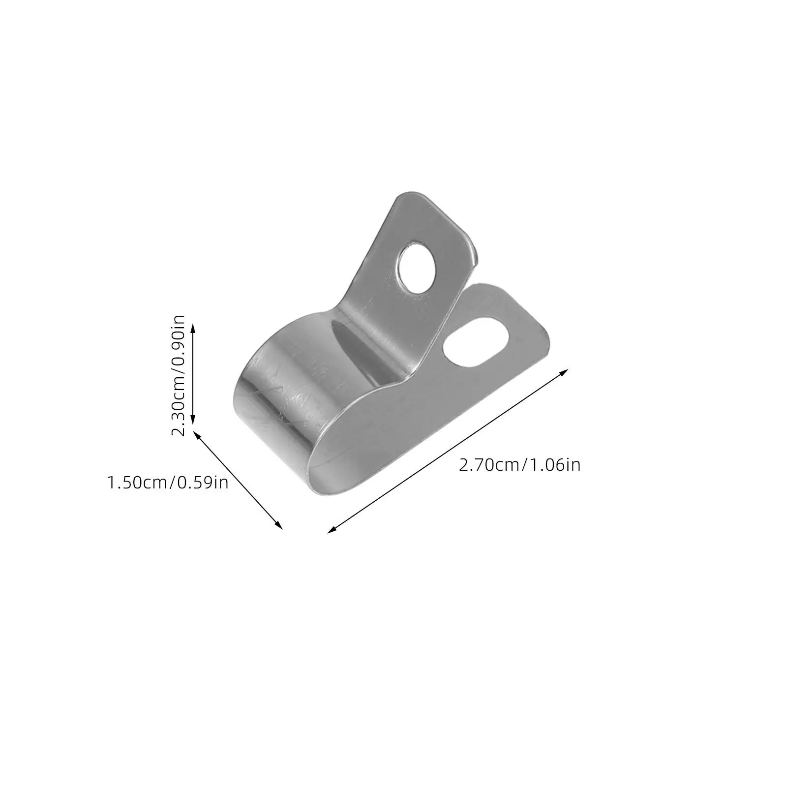 20Pcs High Temp Resistant Stainless Steel Wire Clips 10Mm Rope Light Mounting Clip for Ethernet Coax TV Cables