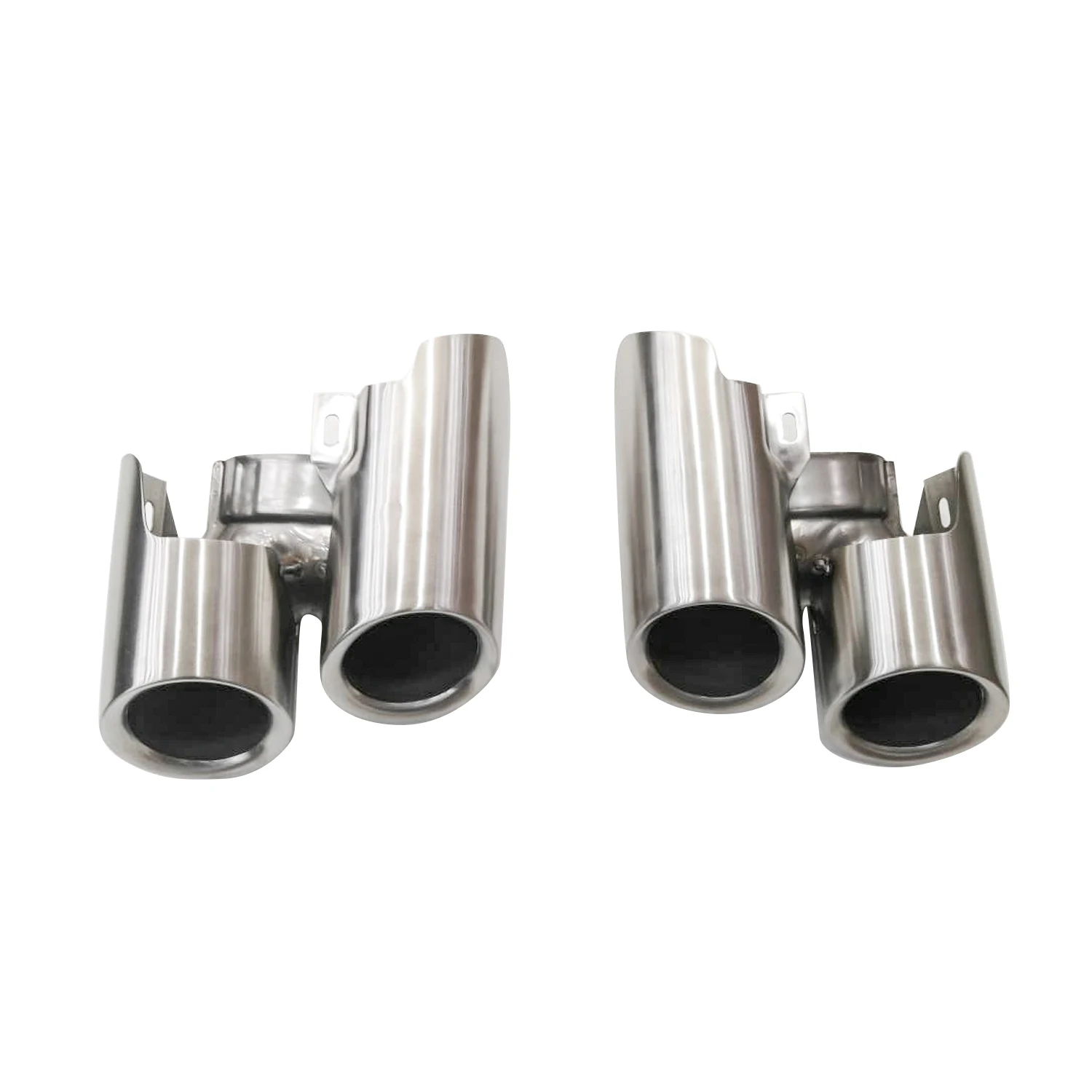 Wotefusi Stainless Steel Exhaust Pipe Muffler Tip Set For Porsche Panamera 2014 2015 2016 [QP989]