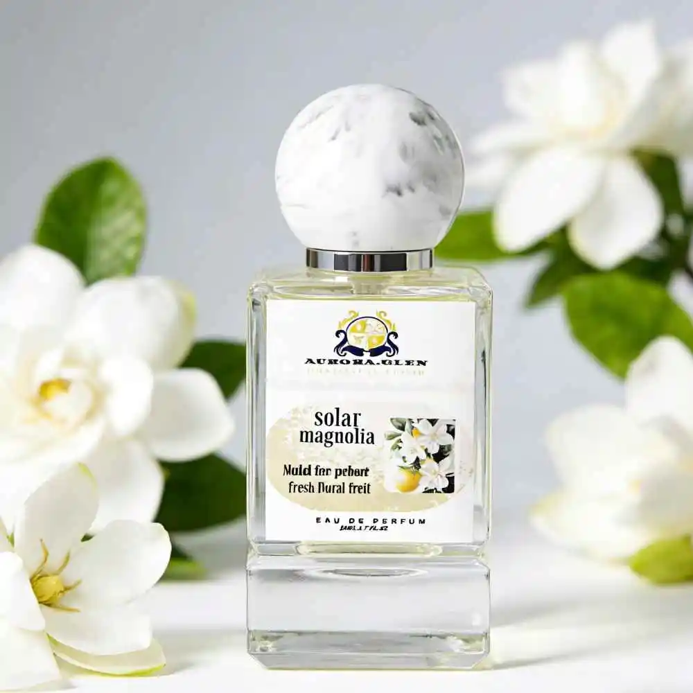 Solar magnolia 100% Original Floral Women's Perfume: Fresh and Natural Iris, 50ml,Alcohol-Free, Lemon and Fruity Notes, Romantic
