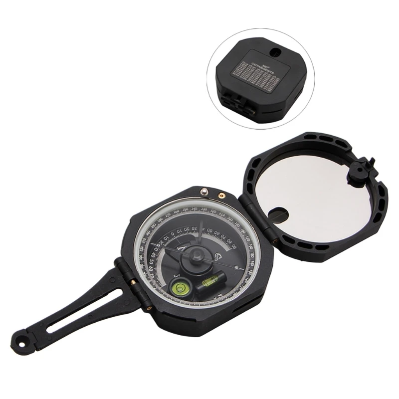 High Precision Magnetic Pocket Transit Geological Compass Scale 0-360 Degrees