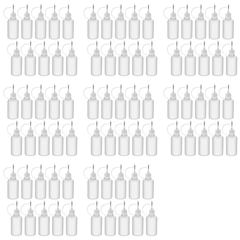 【THANKSGIVING DAY】80Pcs 30Ml Plastic Squeezable Tip Applicator Bottle Refillable Dropper Bottles With Needle Tip Caps For Glue D