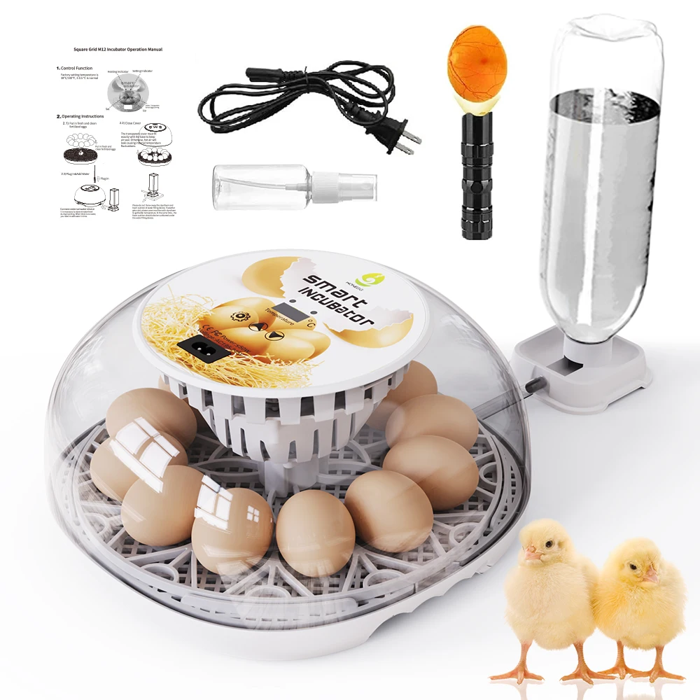 

STLF12EggsIncubator Personal Use Mini Incubators Hatching Eggs for Chickens Poultry Duck EggsHatching Machine