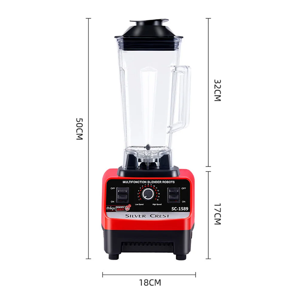 2.5L 4500W Blender Professional Heavy Duty Commercial Mixer Juicer 32000RPM Speed Grinder Ice Smoothies Coffee Maker