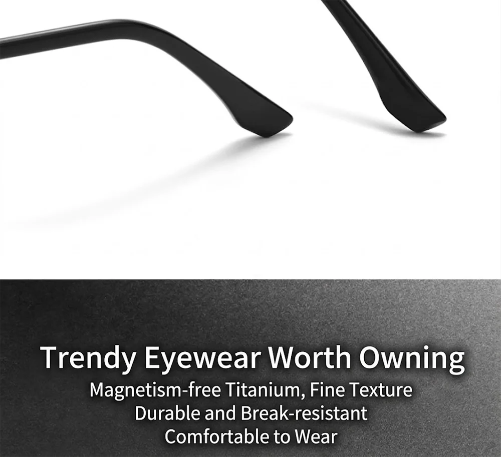 Luxuriöse Business-Lesebrille aus Titan für Herren, 10 g, ultraleicht, entmagnetisiert, quadratischer optischer Brillenrahmen, flexibel, bequem – Detail 13