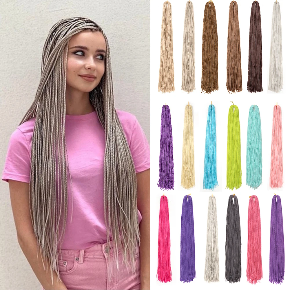 Trenzas largas Micro 3X preenrolladas, trenzas finas de caja pequeña, cabello trenzado de ganchillo, trenzas ZiZi sintéticas de 24 pulgadas para mujer