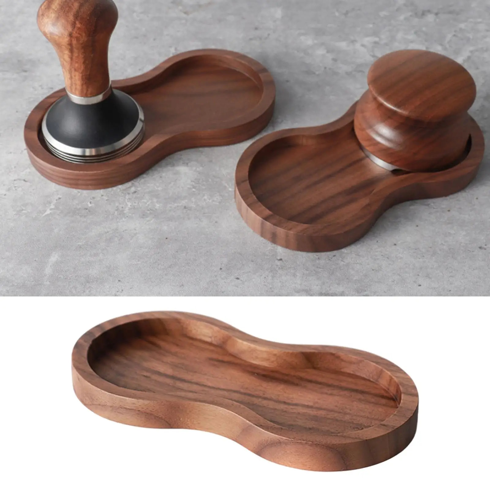 وسادة مسحوق القهوة الخشبية المسطحة من إسبرسو لسطح العمل