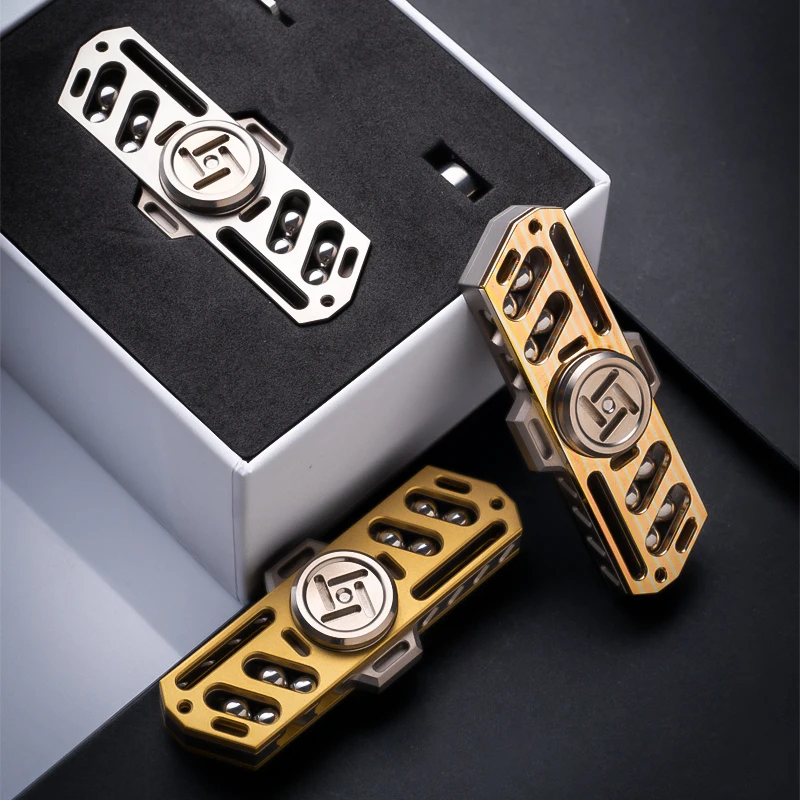 

Pseudo-fighter 2 Fingertip Gyro Steel Ball Armor Piece Metal Two-leaf Adult Decompression Artifact Edc Portable Toy