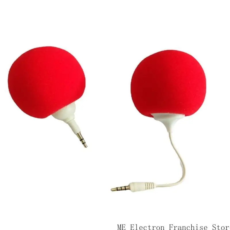 T5EA 휴대용 오디오 스피커 스폰지 볼 스피커 기숙사 가정 사무실을위한 3.5mm