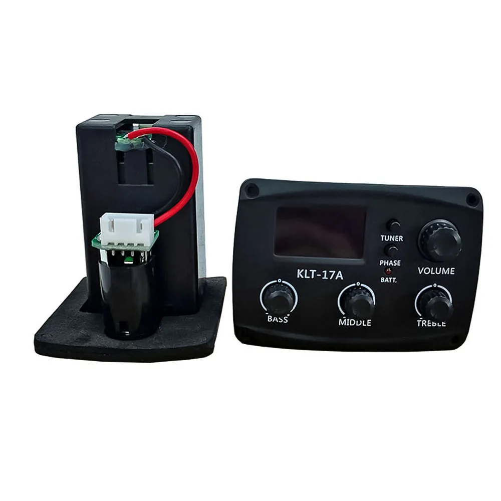 KLT-17A Akustikgitarren-EQ-Vorverstärker 70 x 48 mm mit digitalem Procedding-Tuner, 3-Band-EQ-Equalizer mit Tuner, Gitarren-Tonabnehmer – Detail 5