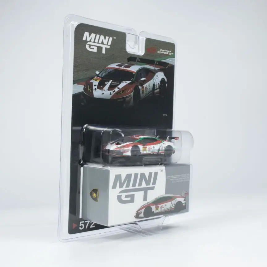 MINIGT 1:64 GT No. 572 Lamborghini GT3 EVO modelo de coche en miniatura fundido a presión, regalos de juguete para niños, piezas de colección para adultos