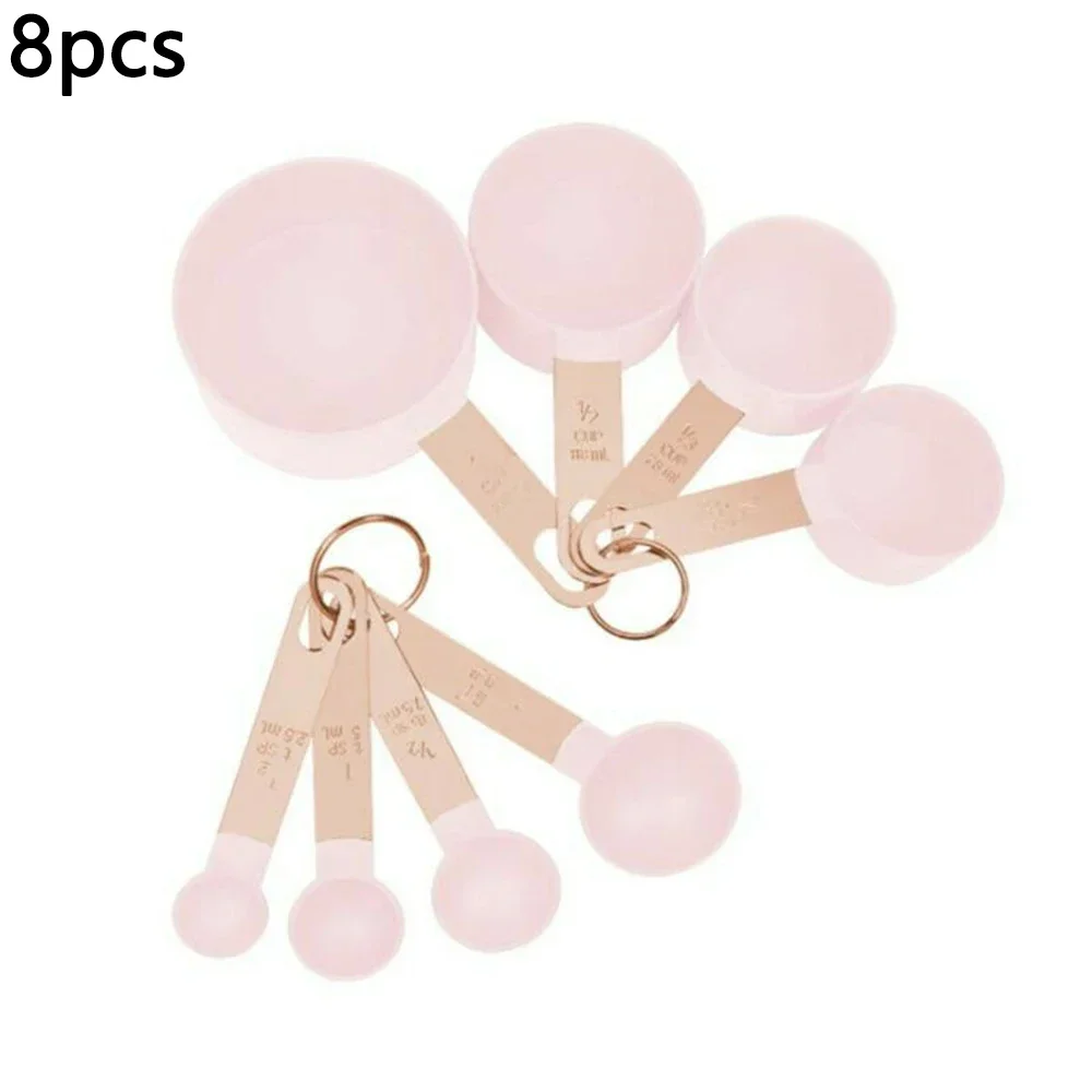 ALLGOOD 8Pcs/Set Kitchen Tools Measuring Spoons Set Teaspoon Coffee Sugar Scoop Cake Baking Measuring Cups Kitchen Cooking Bakin