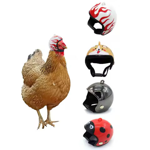 Hen Helmet Chicken Hat Pet Safety Funny Parrot Chicken Small Pet Headwear Hard Hats Costume Accessories