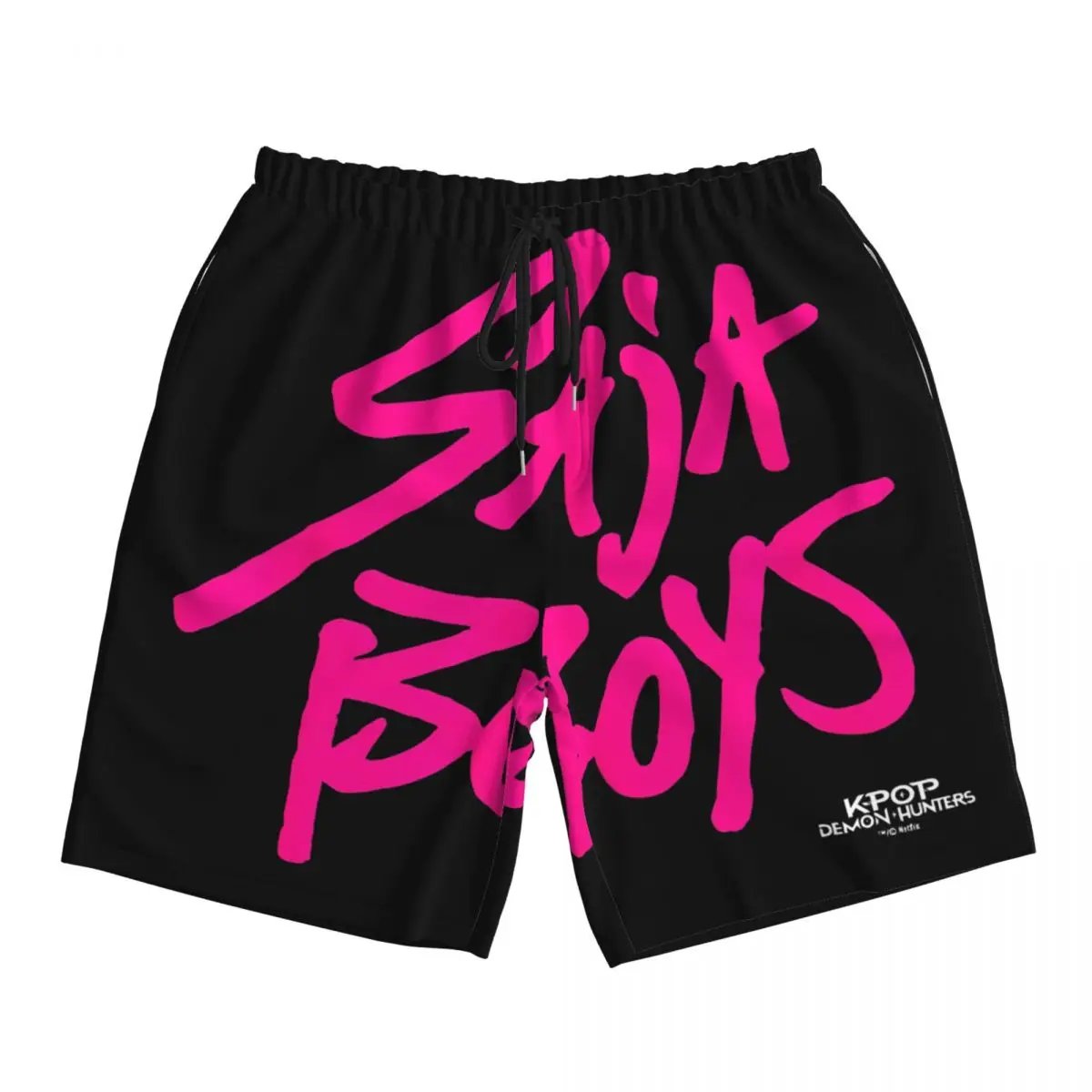 

KPop Demon Hunters Saja Boy спортивные шорты летняя спортивная одежда пляжные шорты мужские удобные стильные плавки больших размеров