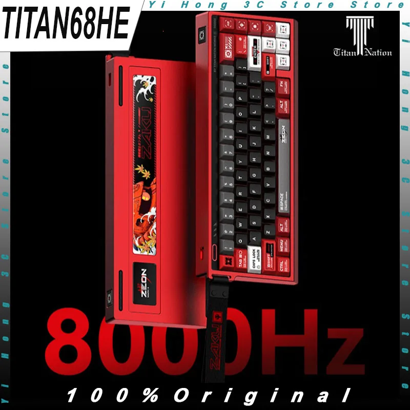 TitanNation TITAN68HE PRO Magnetic Switch Wired Keyboard RT0.01 8K  Aluminum Customized PC Esports Laptop Gaming Keyboards