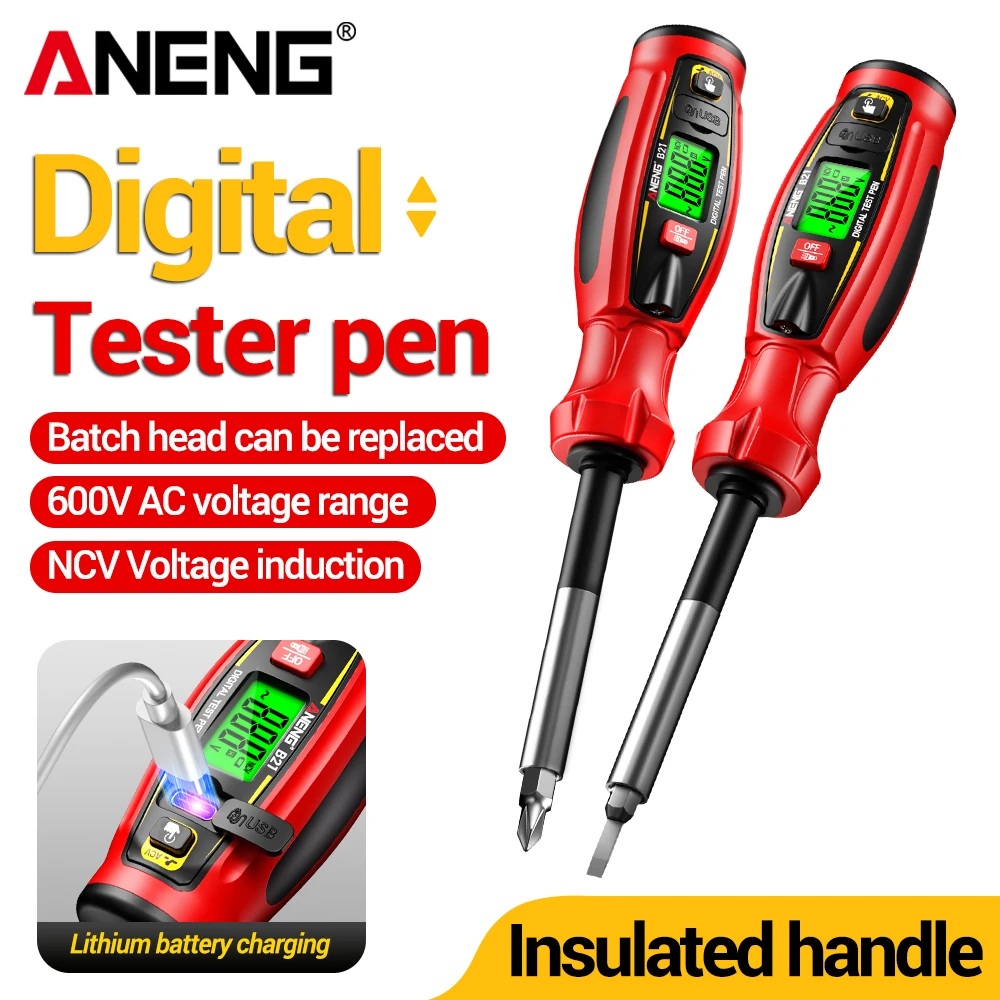 Caneta Testadora de Tensão ANENG B21 Sem Contato AC 30V -1000V NCV