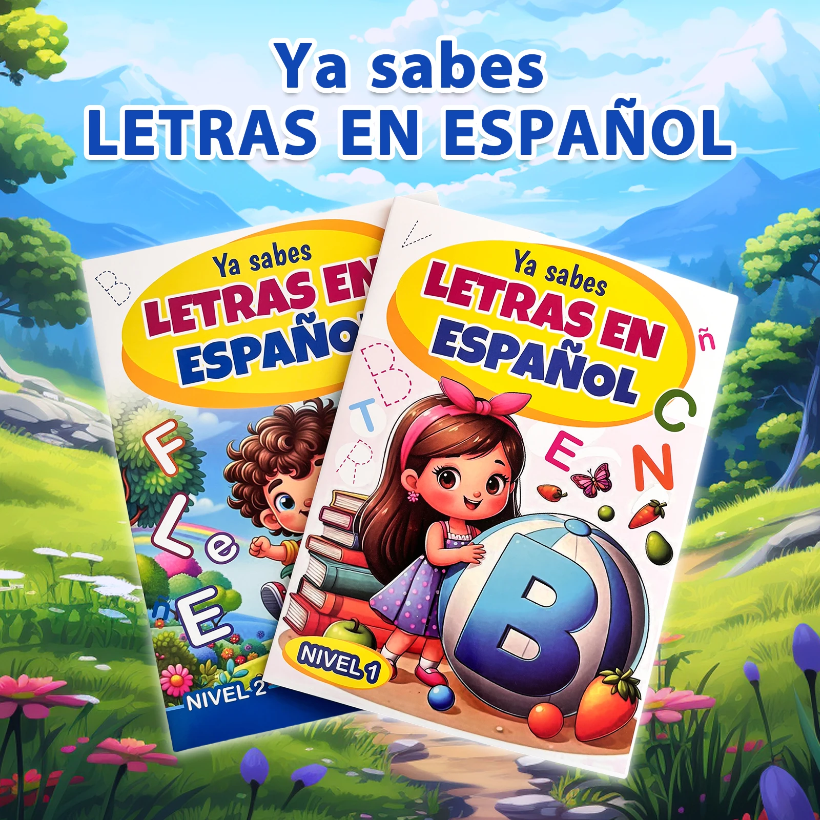 

Spanish Alphabet Words Practice Book for Kids Age 5-8 Elementary Education Alphabet Words Copying Learning Cognitive Enhancement