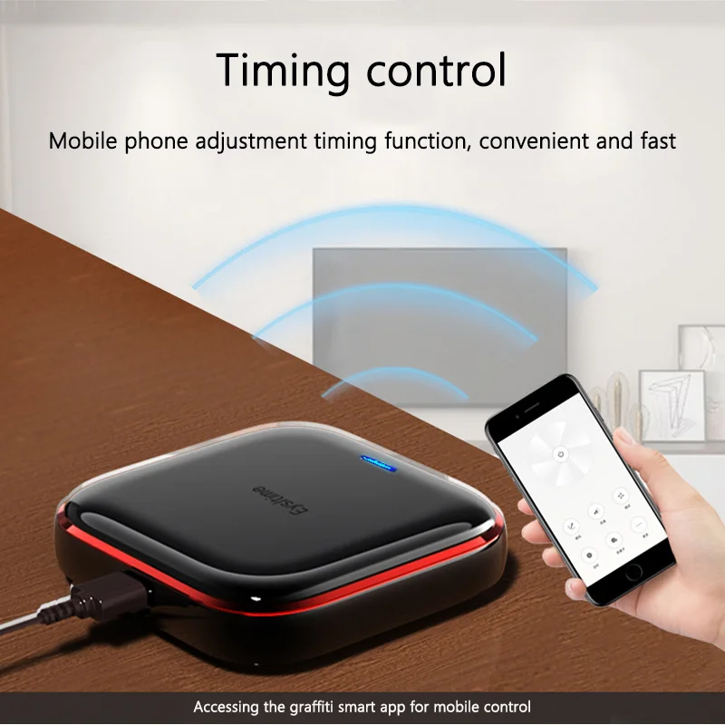 ホーム Tuya 音声コントロール 360 °   信号カバレッジデバイス Wifi ユニバーサル赤外線リモコン スマート学習機能