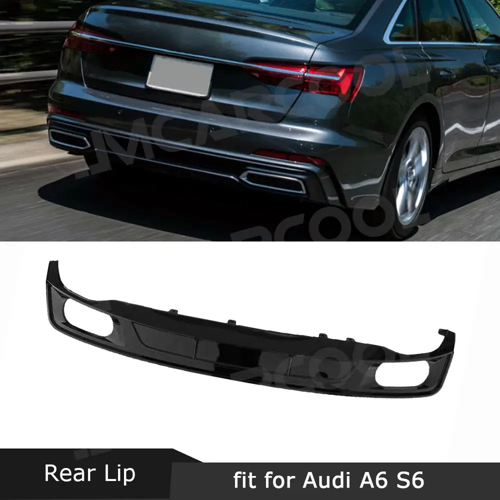 

Задний диффузор из углеродного волокна, бампер, разделитель для губ, крышка для Audi A6 S6 Sline, не стандартный 2019-2021, аксессуары для защиты бампера
