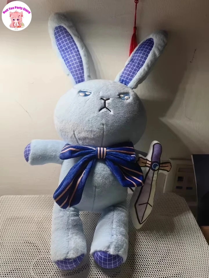 Nu: Carnival Edmond Słodki Królik Rycerz Pluszowa Bawełniana Lalka Pluszak 40CM Zabawka Anime Poduszka Cosplay Wypełnienie Bawełniane Prezent na Boże Narodzenie