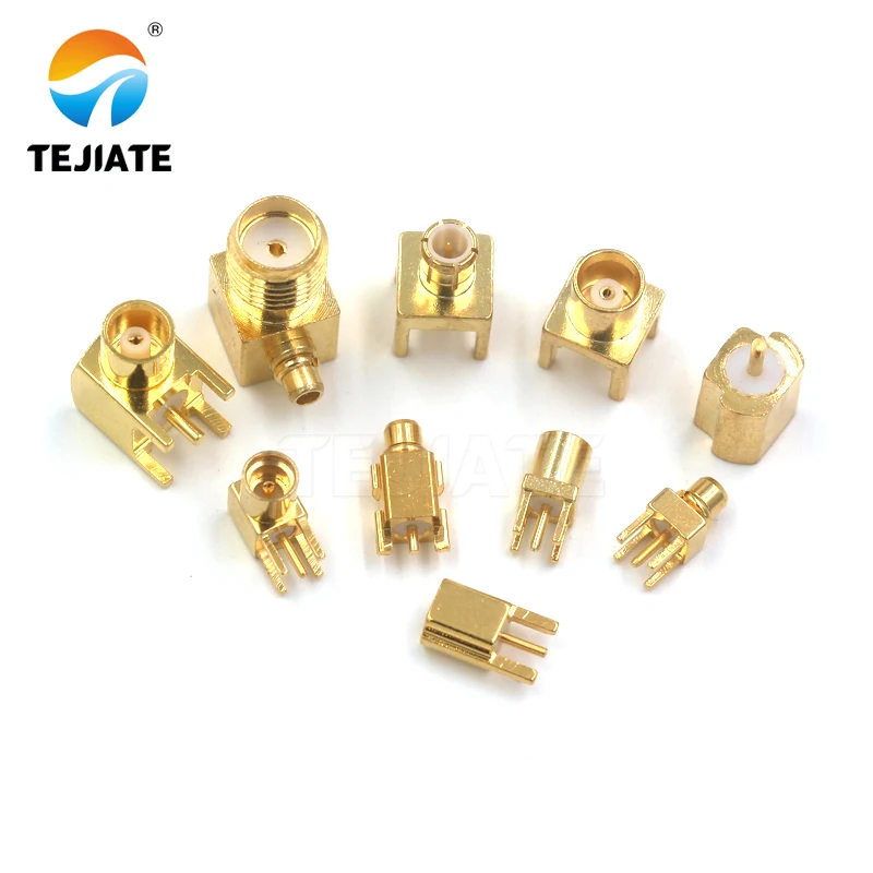 1PCS MMCX-K/J MMCX-JE MMCX-KE MMCX-KWE Elbow Straight Socket Four Pin Female and Male Socket Welding Panel RF Connector