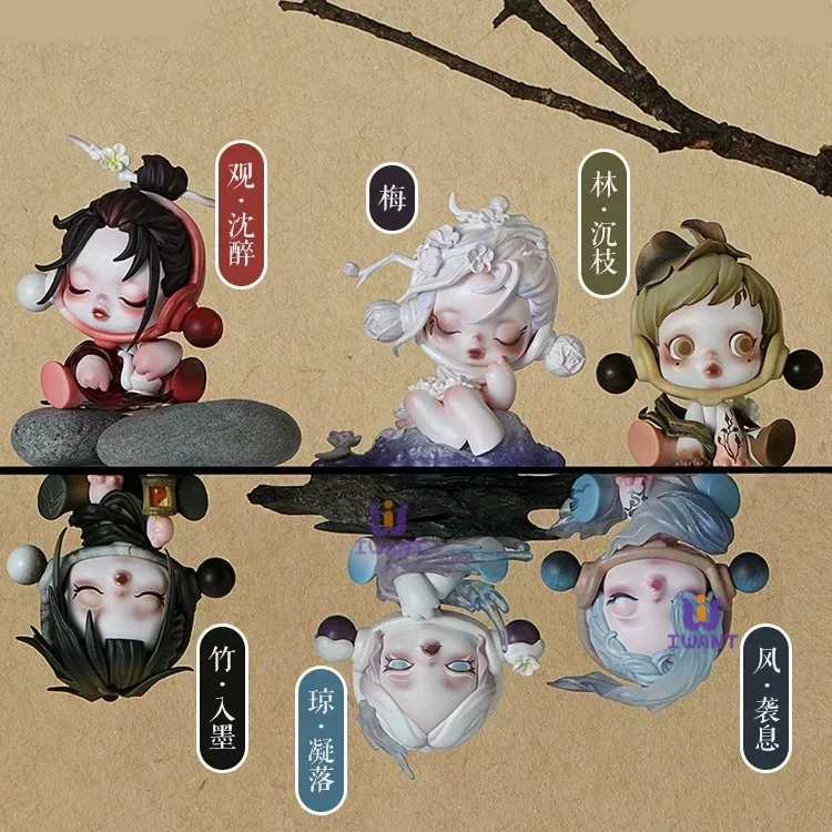 

SKULLPANDA The Ink Plum Blossom Series Blind Box Toys Kawaii Action Figures Collectible Model Doll Room Decor Birthday Gifts