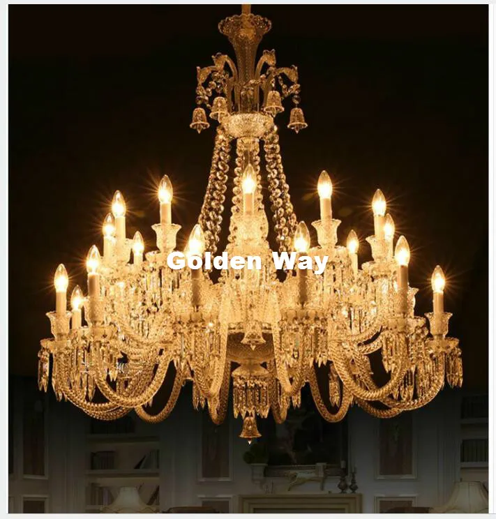 Free Shipping European D120cm 24L Chandelier Crystal Vintage Crystal Chandelier Hotel Lighting Pendelleuchte Lamp Home Lighting