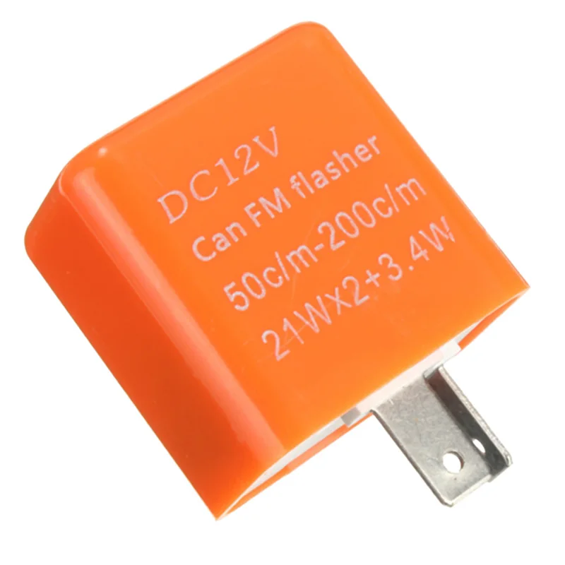 オートバイ用の調整可能なLED点滅インジケーター,12v,2ピン